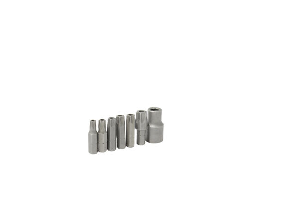 Juego de puntas Torx tamper proof hexágono de 5/16" con adaptador, 7 piezas Urrea