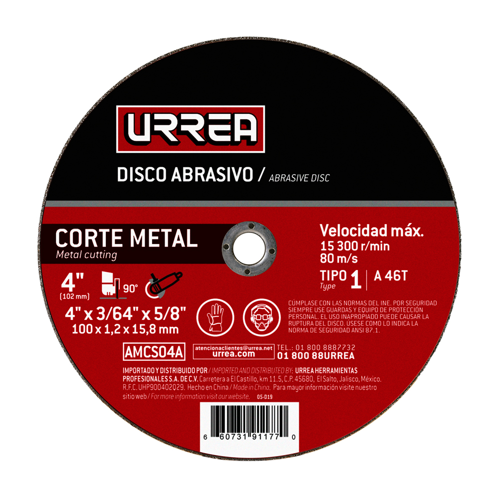 Disco t/1 met 4x3/64 in