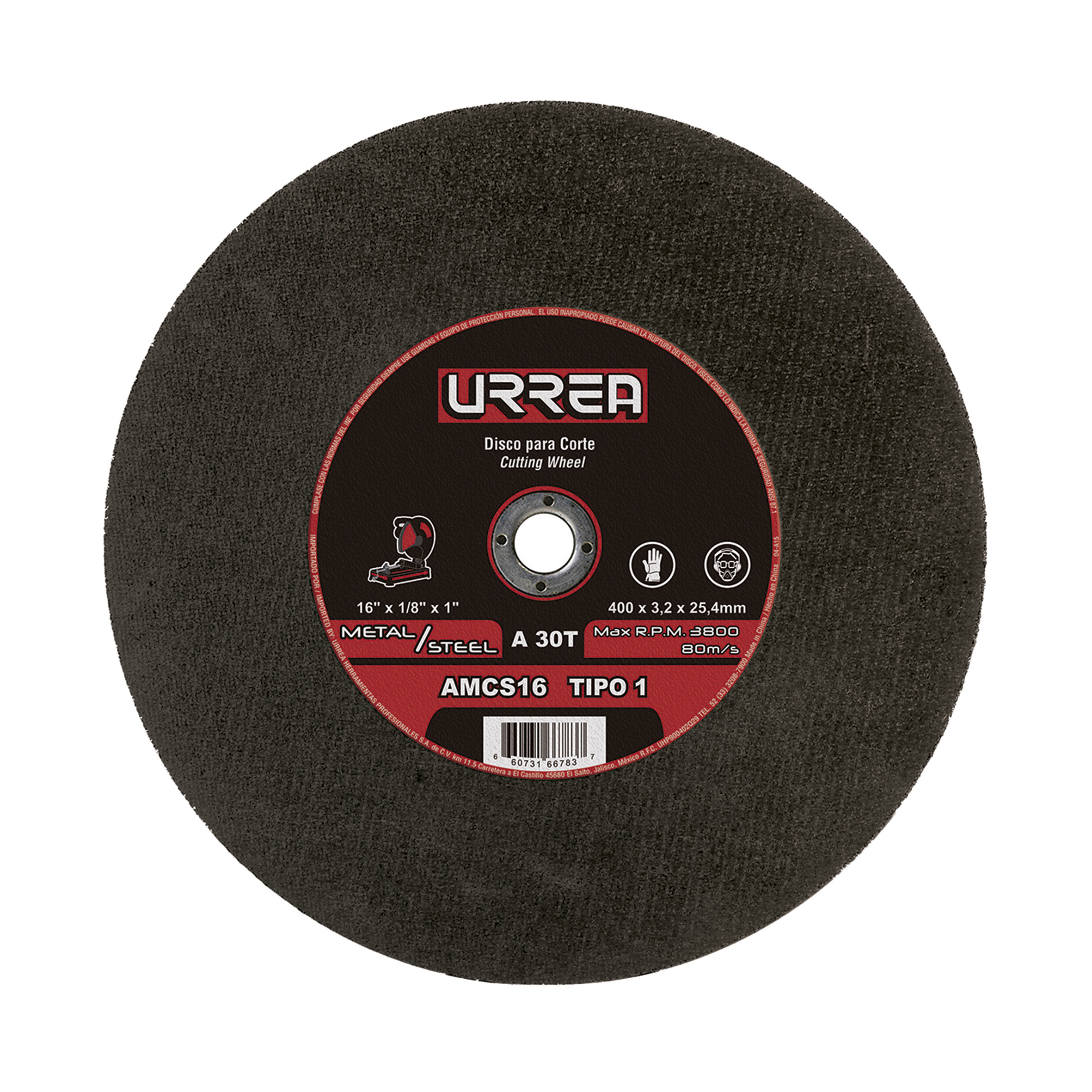 Disco t/1 met 16x1/8 in