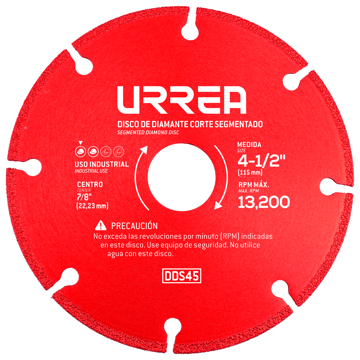 Disco diaman segm 4-1/2 in