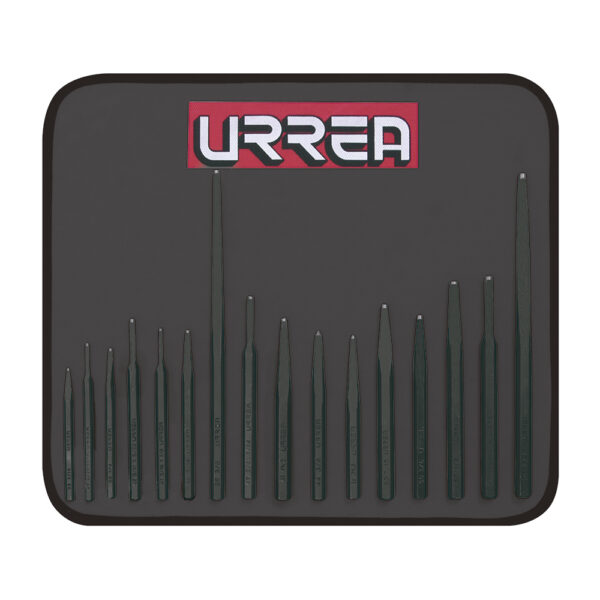 Juego de puntos, punzones y botadores, 16 piezas Urrea