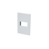 Placa 1 módulo 1/3, línea Premium, color blanco Surtek