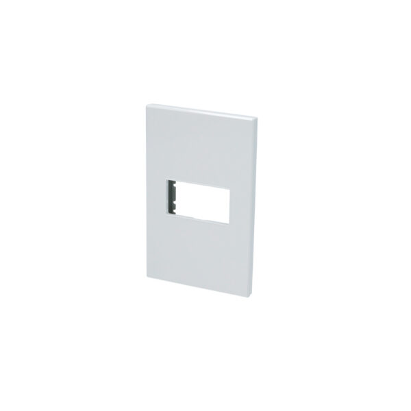 Placa 1 módulo 1/3, línea Premium, color blanco Surtek