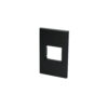 Placa 1 módulo 1/2, línea Premium, color negro Surtek