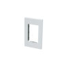 Placa 1 módulo 1/1, línea Premium, color blanco Surtek