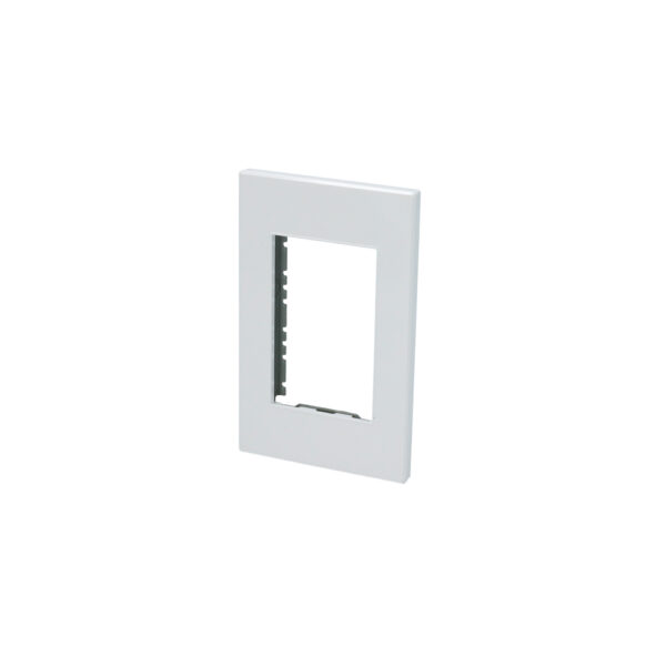 Placa 1 módulo 1/1, línea Premium, color blanco Surtek
