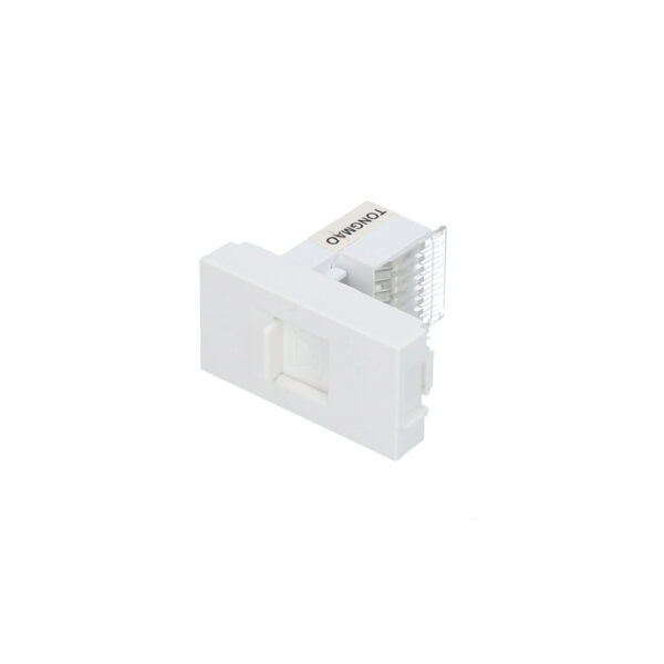 Toma para teléfono 1/3, línea Premium, color blanco Surtek