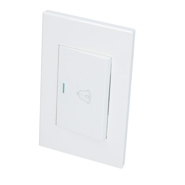 Placa para timbre 1/1, línea Premium, color blanco Surtek