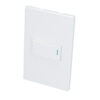 Placa 1 Interruptor 1/3, línea Premium, color blanco Surtek