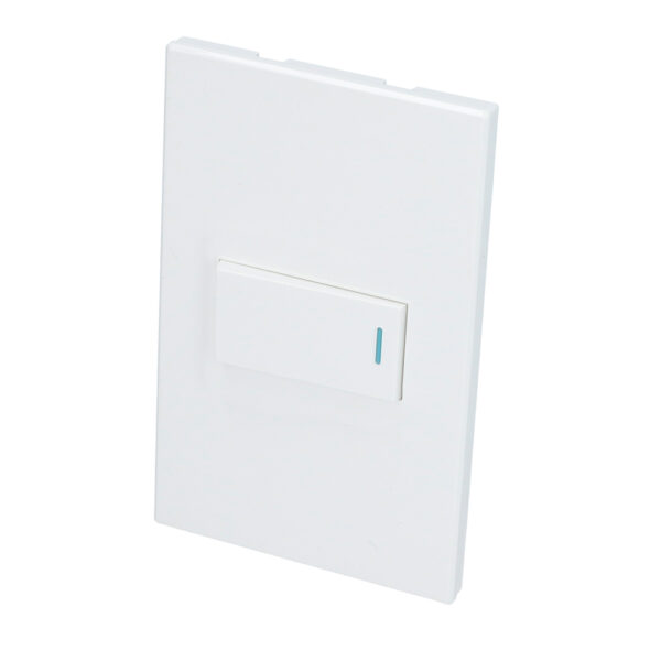 Placa 1 Interruptor 1/3, línea Premium, color blanco Surtek