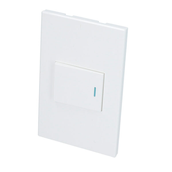Placa 1 Interruptor 1/2 3 vias, línea Premium, color blanco Surtek