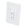 Placa 1 Interruptor 2 contactos 1/3, línea Premium, color blanco Surtek
