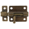 Pasador de sobreponer tipo barril acabado latón antiguo, 8 cm Lock