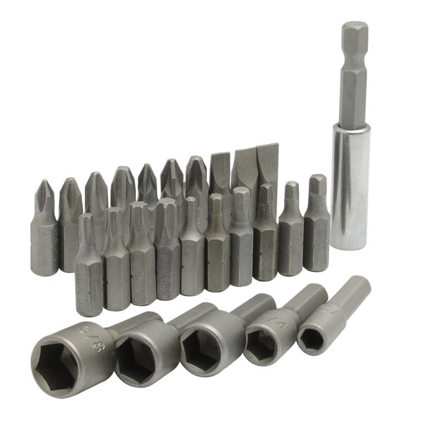 Juego combinado de puntas hexágono de 1/4" con adaptador magnético, 26 piezas Surtek