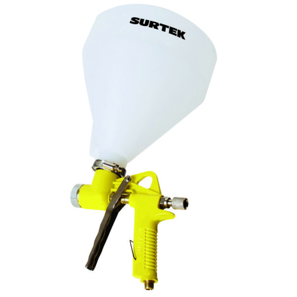 Pistola para texturizados con alimentación por gravedad, capacidad 5000 ml, 72 PSI Surtek