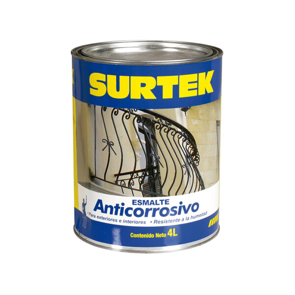 Esmalte anticorrosivo 4 Lt color negro Surtek