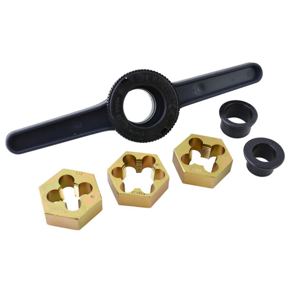 Juego de tarraja para tubo de PVC 1/2" a 1" NPT,  6 piezas Surtek