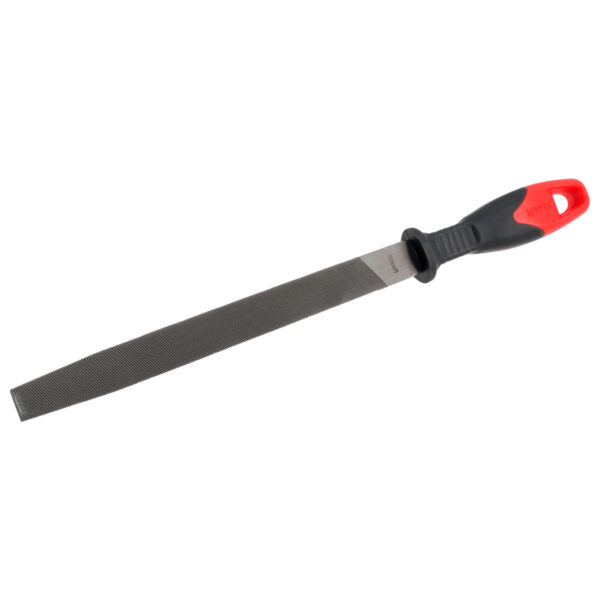 Lima plana bastarda con mango bimaterial 12" Urrea