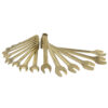 Juego de llaves combinadas de bronce-aluminio antichispa métricas, 12 puntas, 15 piezas Urrea