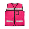 Chaleco de seguridad tipo supervisor cerrado con reflejante rosa G Urrea