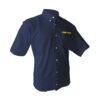 Camisa azul mga corta talla CH