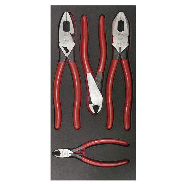 Jgo 4 pinzas p/electricista