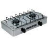 Estufa gas 2 quemad ac inox